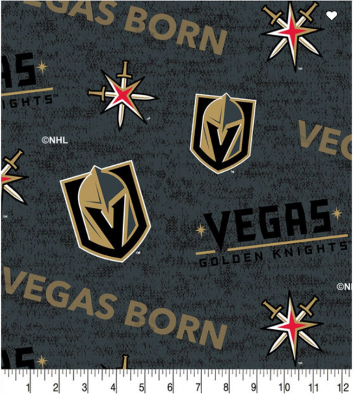 NHL Licensed Las Vegas Knights 1194-KNI Cotton Fabric by the Yard